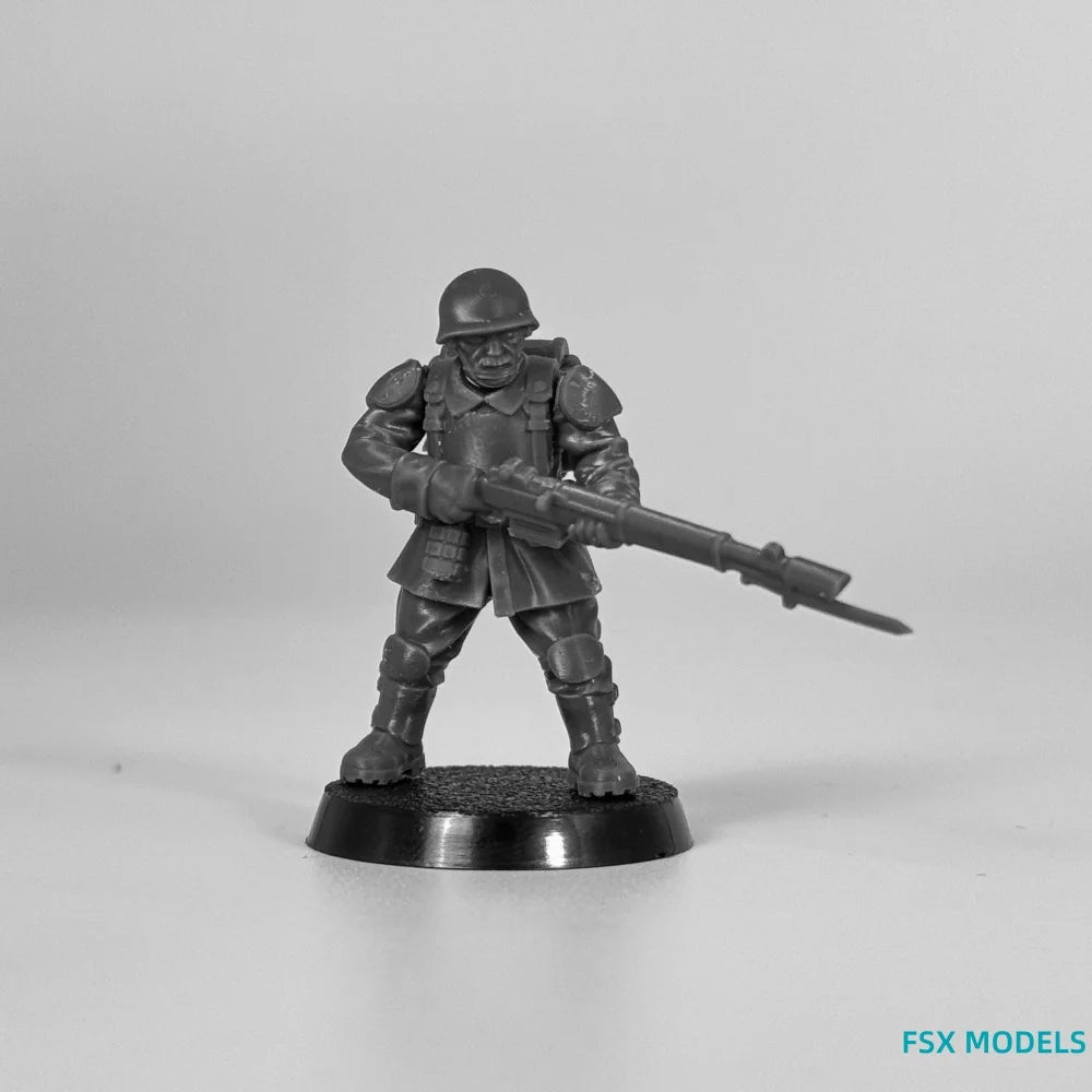 Modern Infantry, 10 Figures, Resin Model Figure Kit, Unassembled and Unpainted
