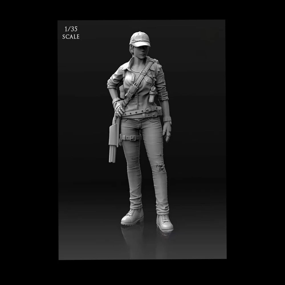 1/35 Modern Tactical Female Scout, Resin Model Figure Kit, Unassembled and Unpainted