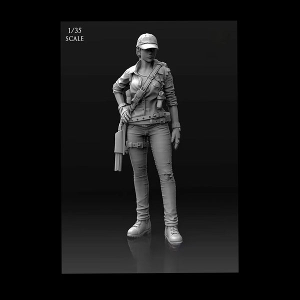 1/35 Modern Tactical Female Scout, Resin Model Figure Kit, Unassembled and Unpainted