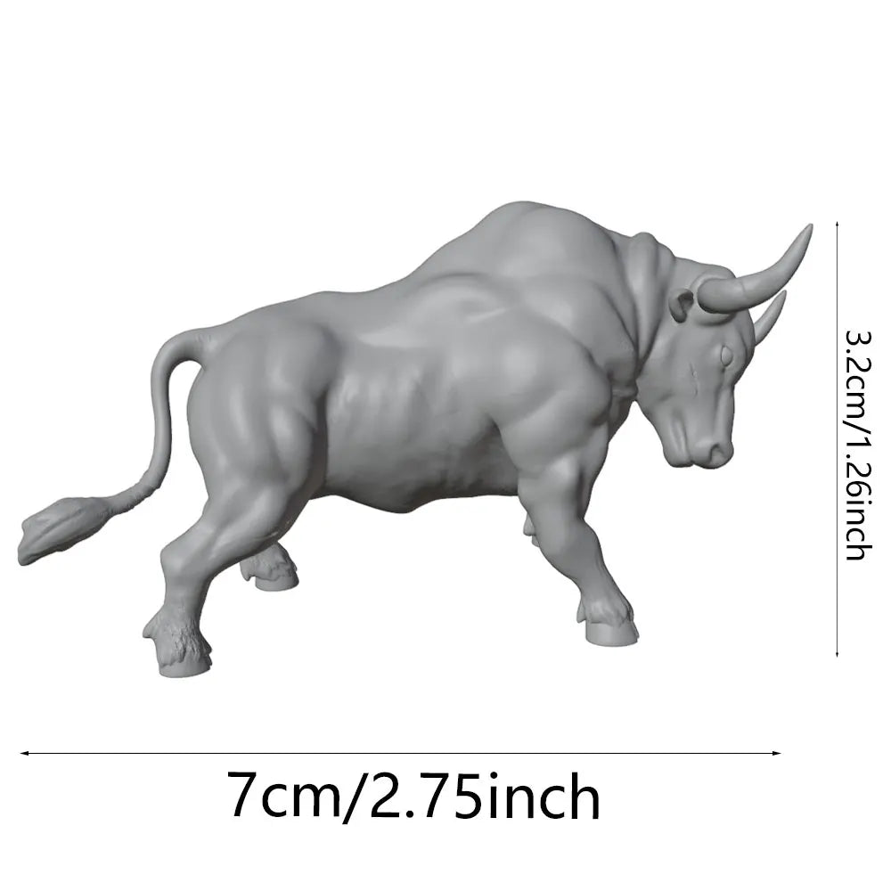 Charging Bull, Resin Model Creature Kit, Wildlife Theme, Unassembled and Unpainted