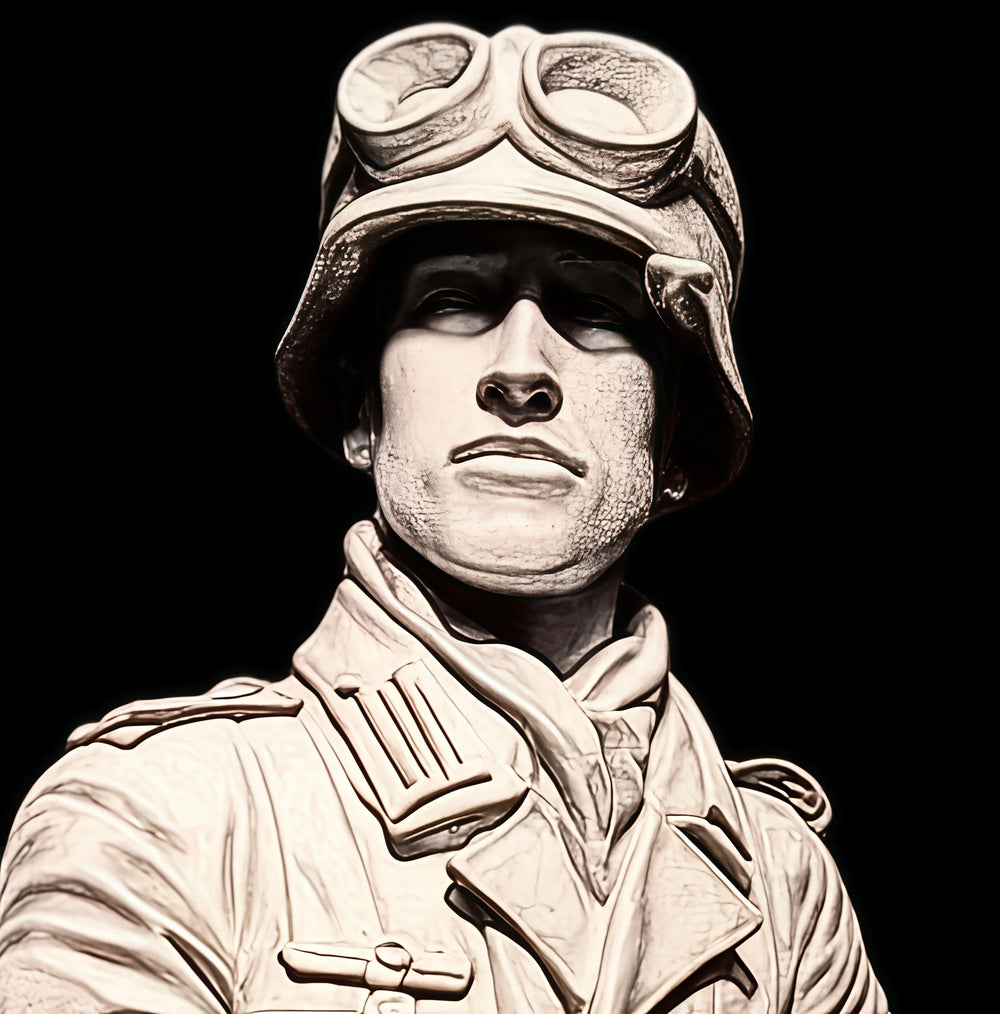 1/16 WWII German Tropical Infantry with Pith Helmet, Resin Model Figure Kit, Unassembled and Unpainted