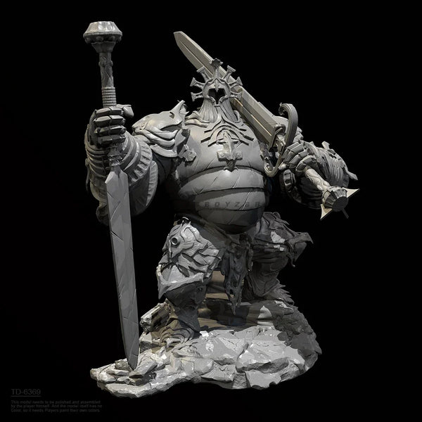 54mm Dark Fantasy Demon Warrior, Resin Model Figure Kit, Fantasy Theme, Unassembled and Unpainted