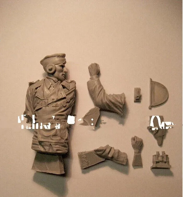 1/16 WWI Military Officer, Resin Model Bust Kit, Unassembled and Unpainted