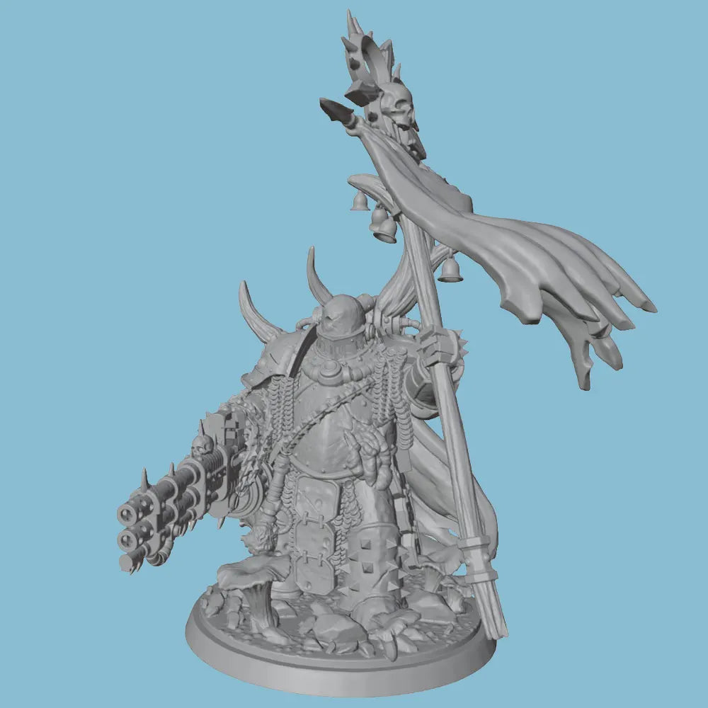 55mm Demonic Chaos Warriors, 5 Figures, Resin Model Figure Kit, Fantasy Theme, Unassembled and Unpainted