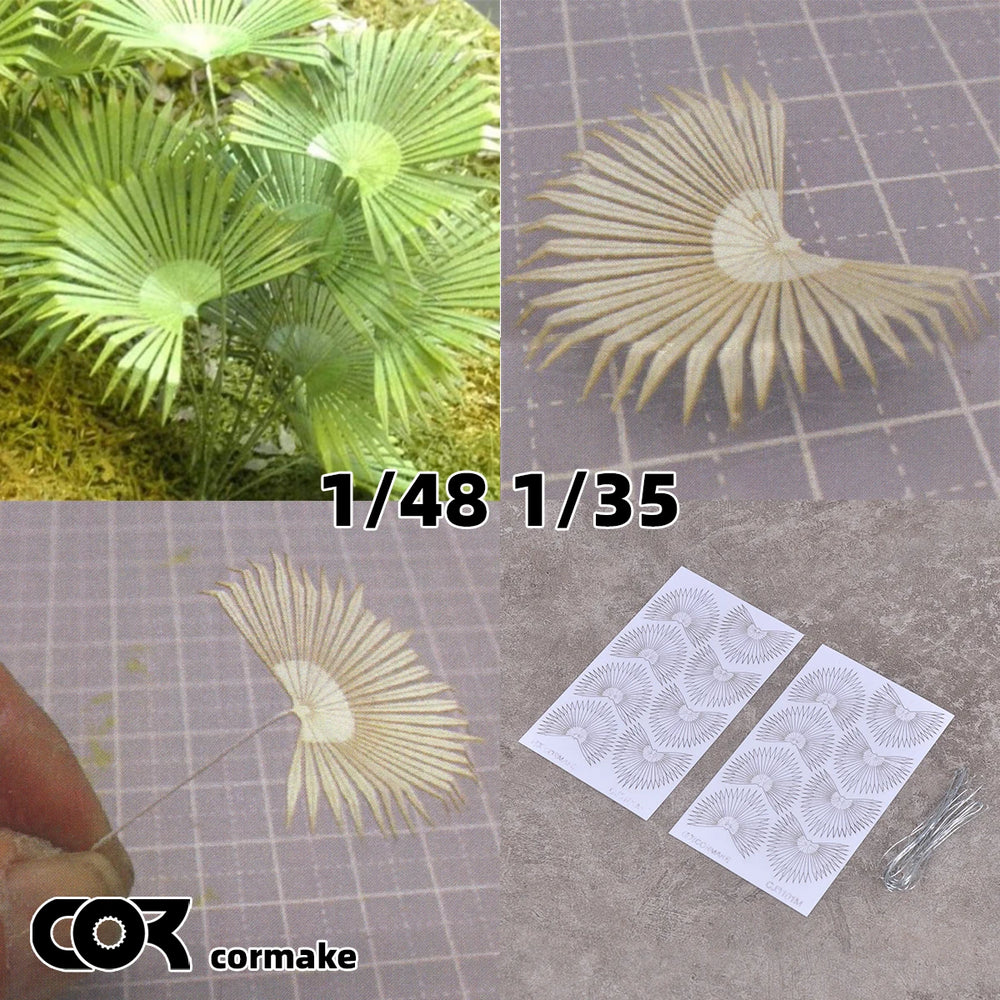 1/35 Tropical Plant Foliage Set, Resin Model Terrain Kit, Wildlife Theme, Unpainted