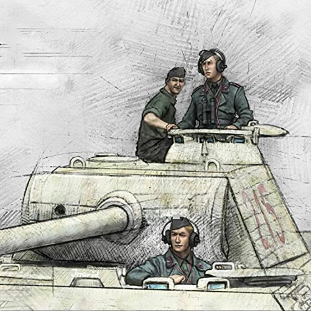 1/35 WWII Soviet Infantry Squad in Active Combat Poses, 3 Figures, Resin Model Figure Kit, Unassembled and Unpainted