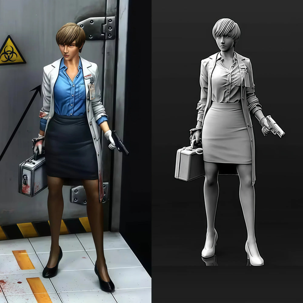 1/35 Modern Female Agent, 2 Figures, Resin Model Figure Kit, Unassembled and Unpainted