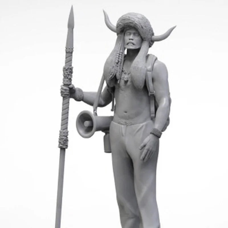 1/35 Tribal Warrior, Resin Model Figure Kit, Fantasy Theme, Unassembled and Unpainted