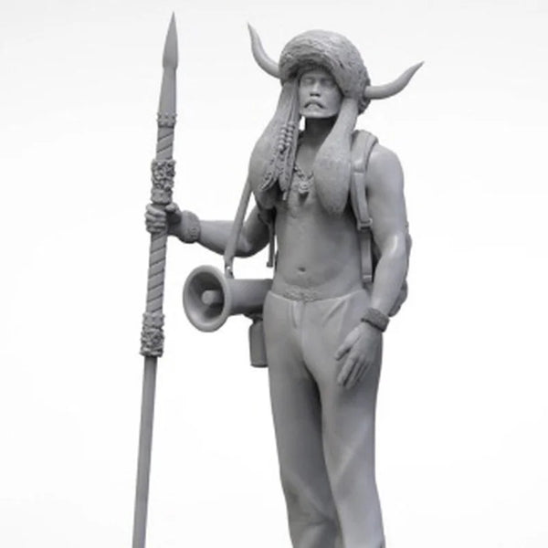 1/35 Tribal Warrior, Resin Model Figure Kit, Fantasy Theme, Unassembled and Unpainted