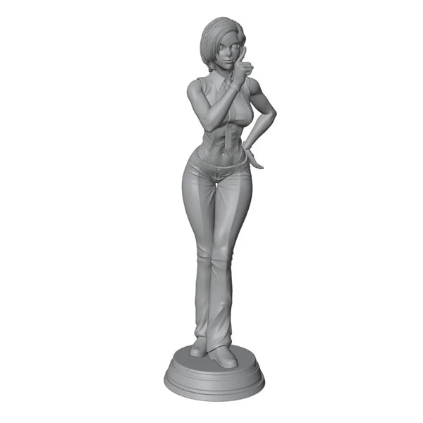 75mm Pin-Up Girl Seated, Resin Model Figure Kit, Unassembled and Unpainted