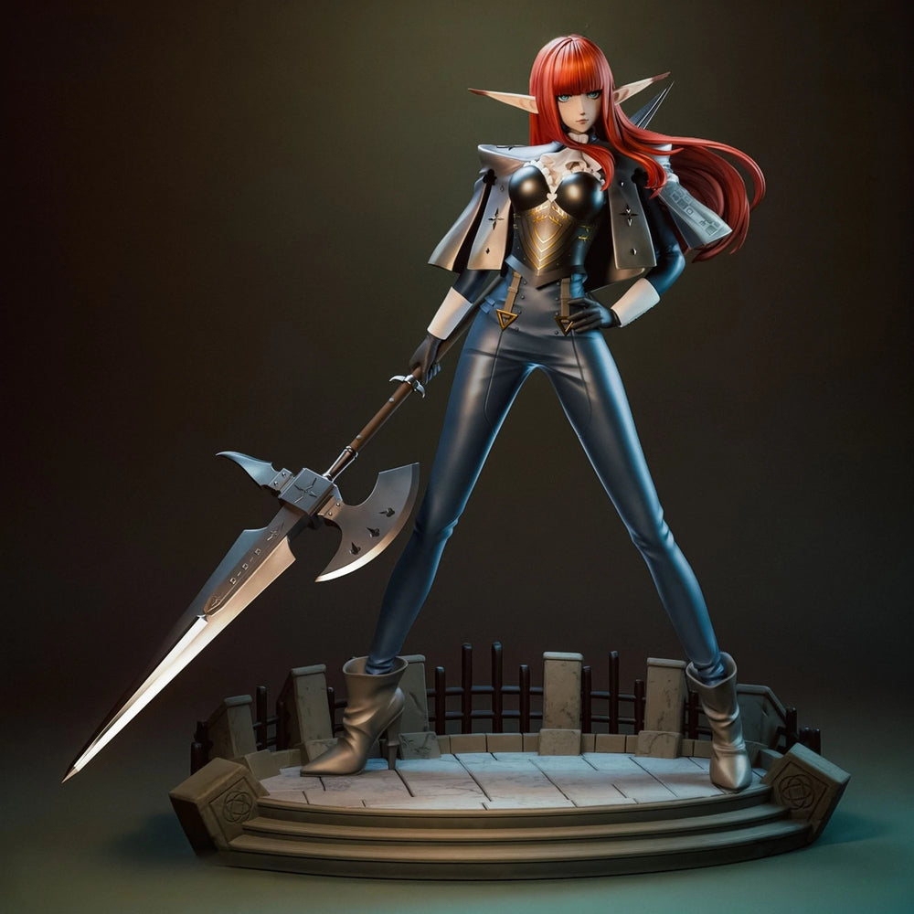 Elven Female Warrior, Resin Model Figure Kit, Fantasy Theme, Unassembled and Unpainted