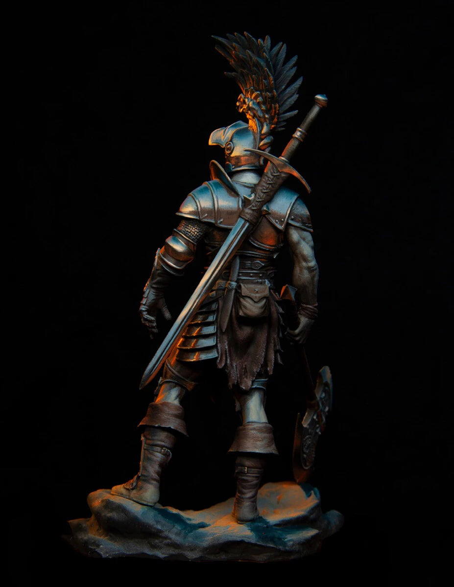 1/24 Medieval Fantasy Barbarian and Knight Warriors, 2 Figures, Resin Model Figure Kit, Unassembled and Unpainted