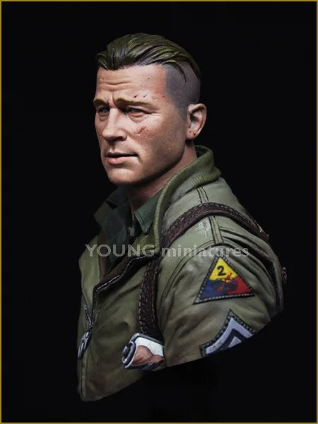 1/10 WWII US Army Air Forces Aviator, Resin Model Bust Kit, Unassembled and Unpainted