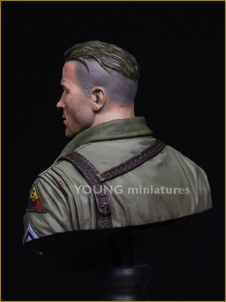 1/10 WWII US Army Air Forces Aviator, Resin Model Bust Kit, Unassembled and Unpainted