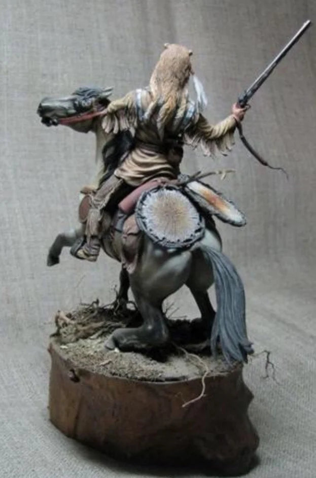 75mm Mounted Archer, Resin Model Figure Kit, Fantasy Theme, Unassembled and Unpainted
