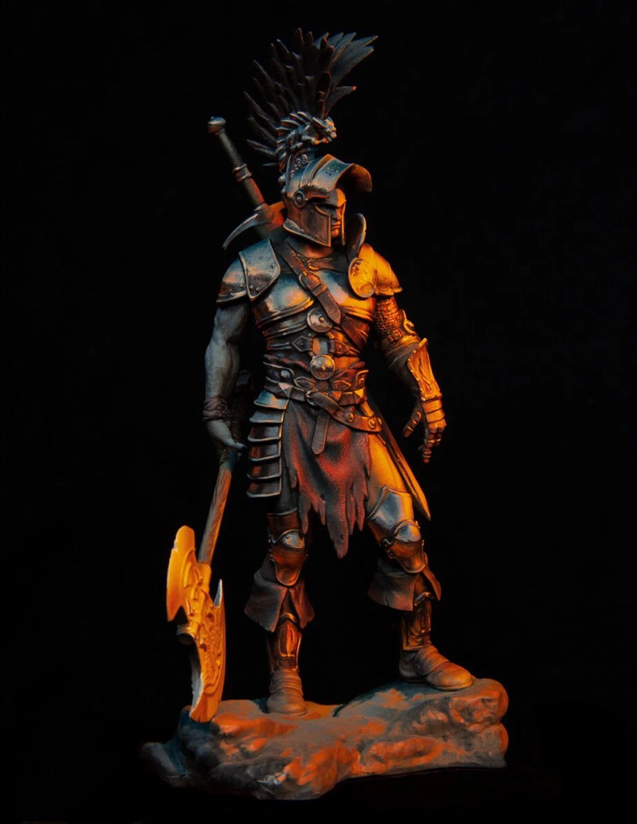 1/24 Medieval Fantasy Barbarian and Knight Warriors, 2 Figures, Resin Model Figure Kit, Unassembled and Unpainted