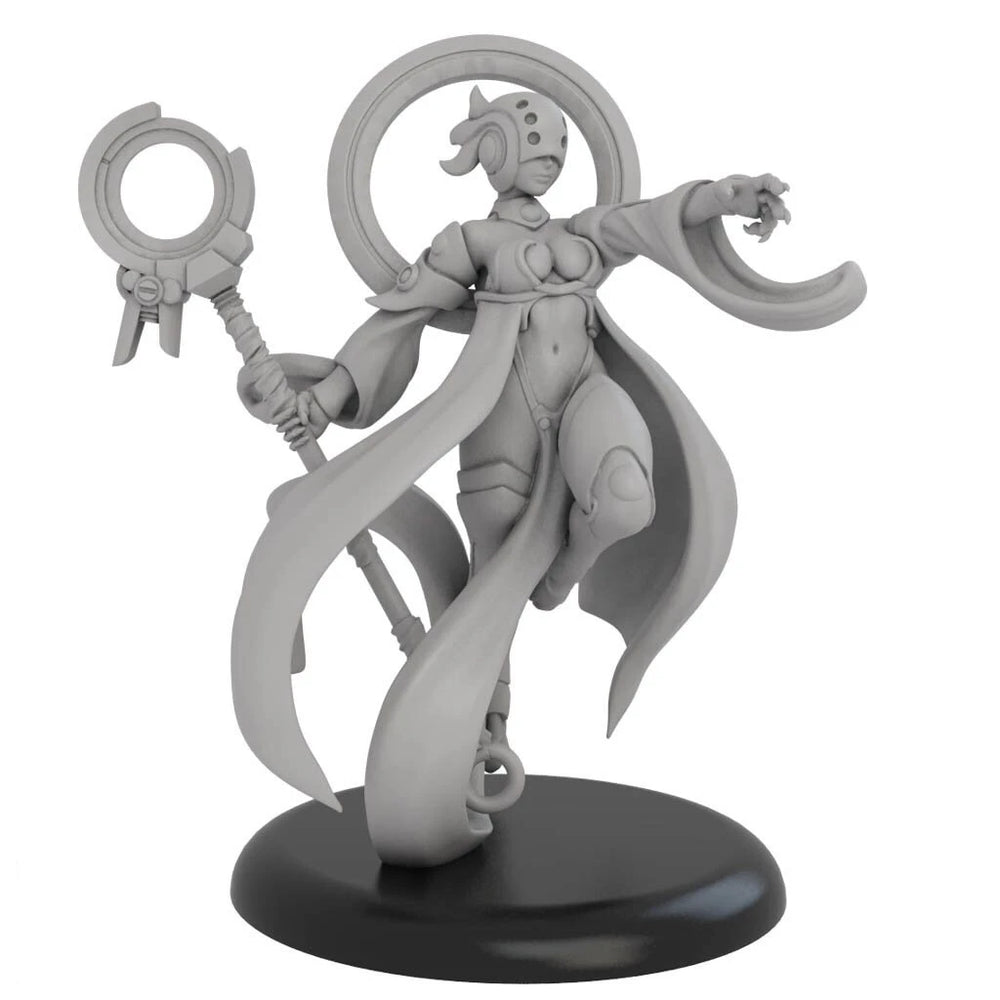 30mm Sorceress with Tentacles and Orbs, Resin Model Figure Kit, Fantasy Theme, Unassembled and Unpainted