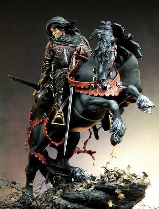 1/22 Medieval 15th Century Mounted Knight Errant, Resin Model Figure Kit, Unassembled and Unpainted