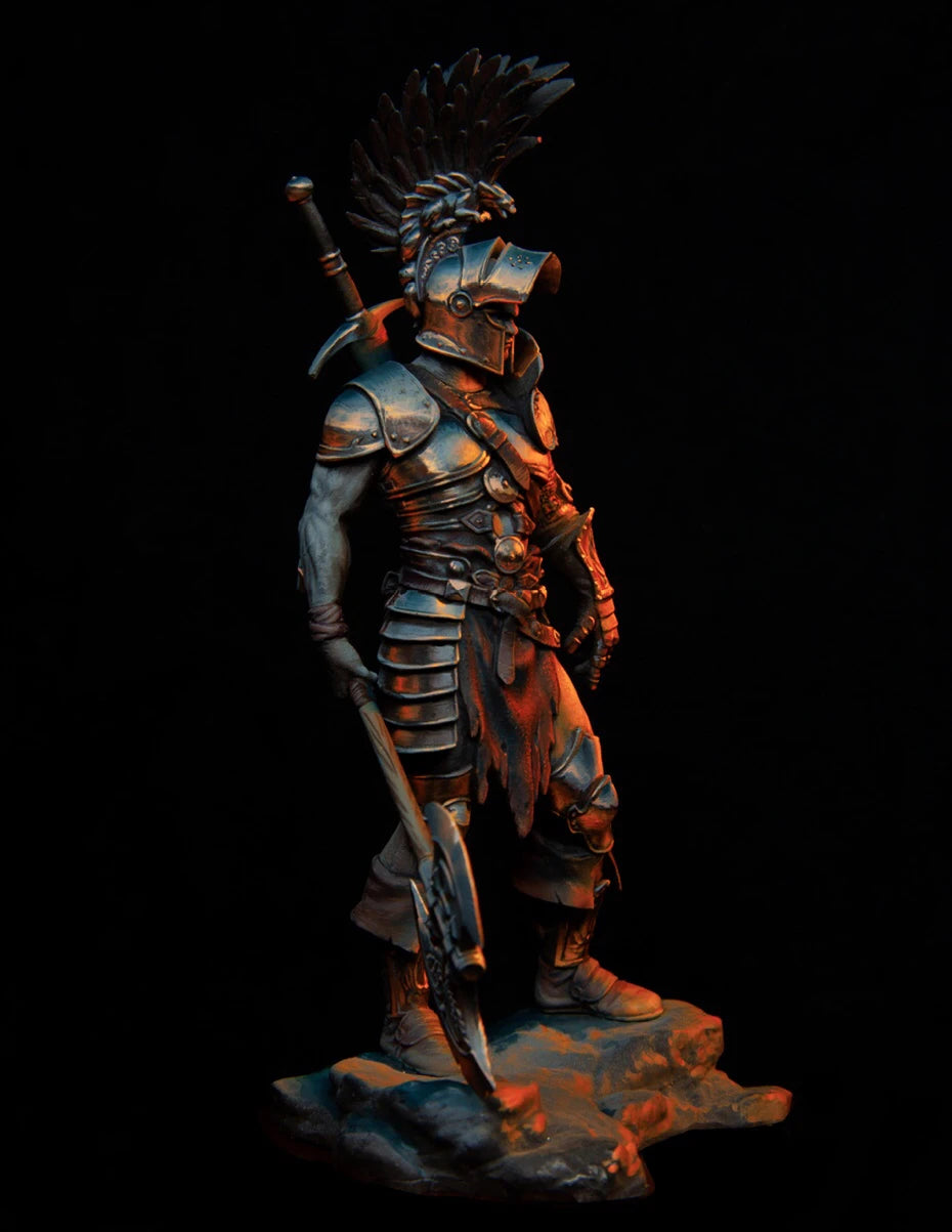 1/24 Medieval Fantasy Barbarian and Knight Warriors, 2 Figures, Resin Model Figure Kit, Unassembled and Unpainted