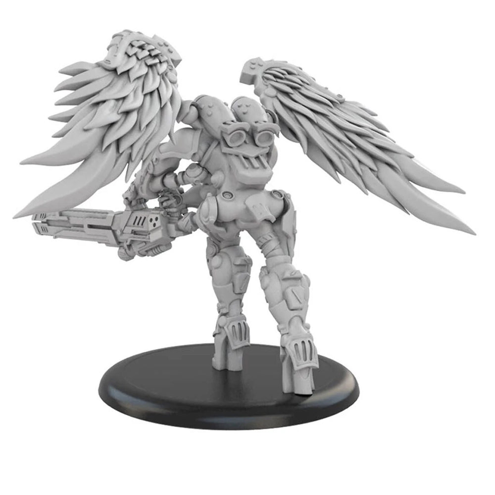 28mm Armored Space Warrior, Resin Model Figure Kit, Sci-Fi Theme, Unassembled and Unpainted