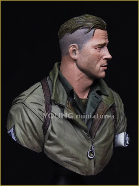 1/10 WWII US Army Air Forces Aviator, Resin Model Bust Kit, Unassembled and Unpainted