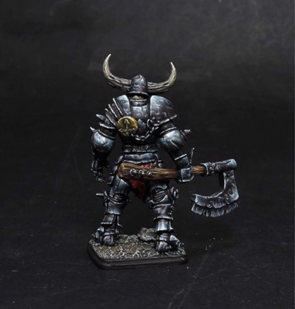 50mm Horned Demons and Green Orcs, 2 Figures, Resin Model Figure Kit, Fantasy Theme, Unassembled and Unpainted
