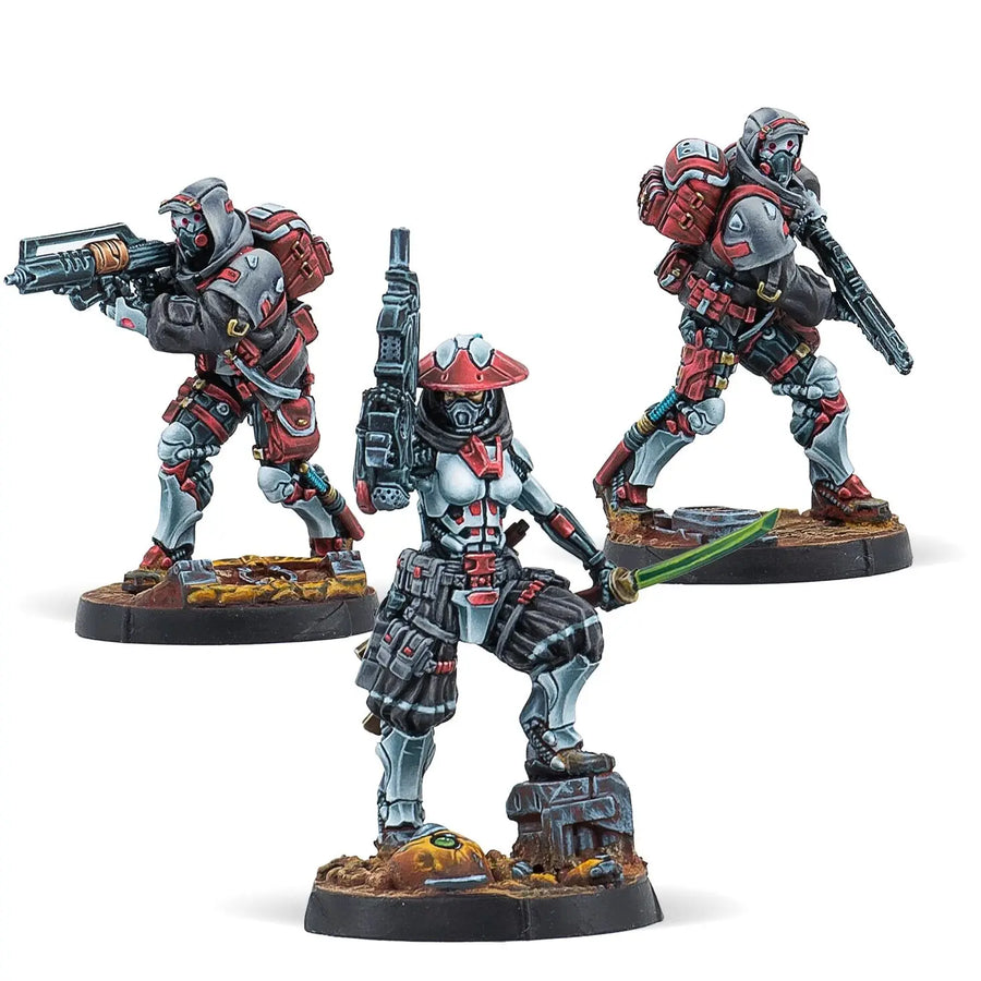 Sci-Fi Bounty Hunter Squad - 28mm Resin Figure Kit Set - resin model view 2