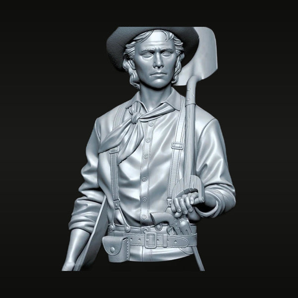 Wild West Prospector with Axe 1/10 Resin Bust Kit