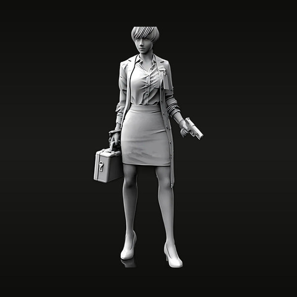 Modern Female Undercover Agent Business Suit 1/35 Resin Figure Kit