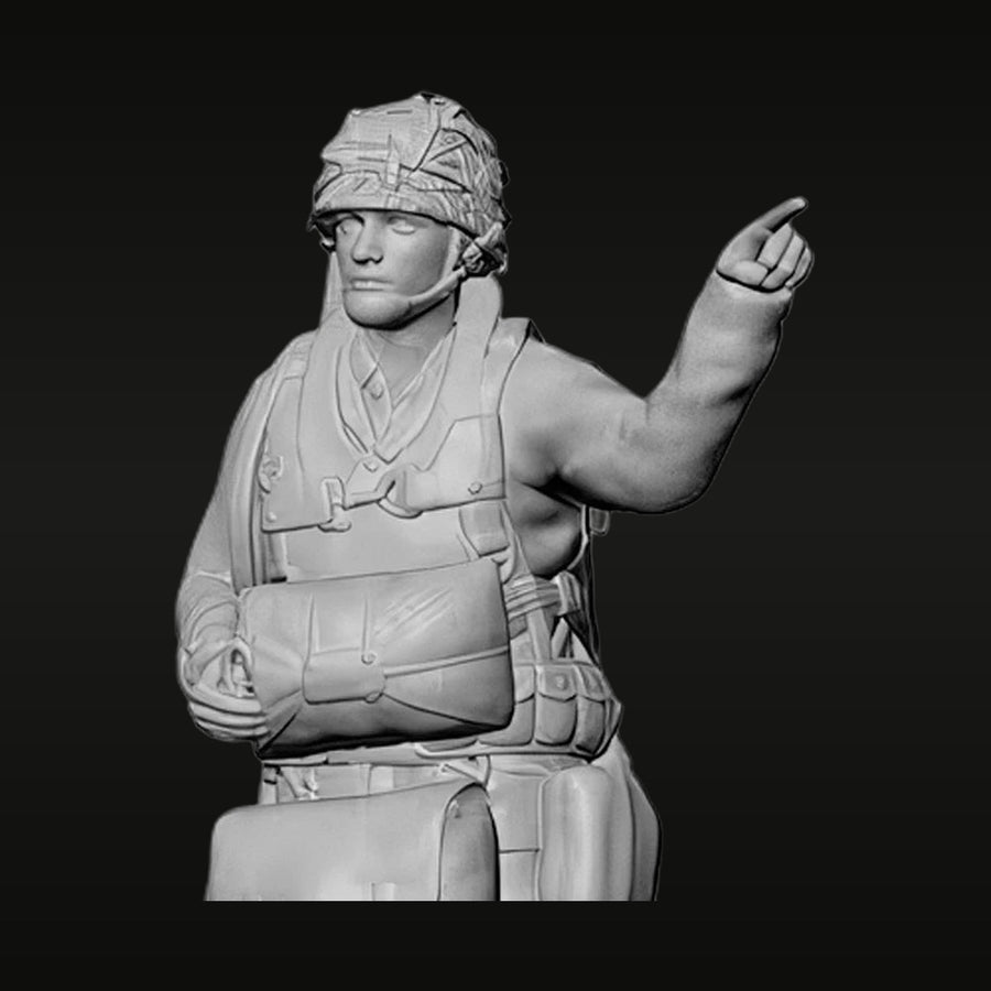 WWII US Airborne Soldier Bust 1/32 Resin Kit - unpainted resin model kit