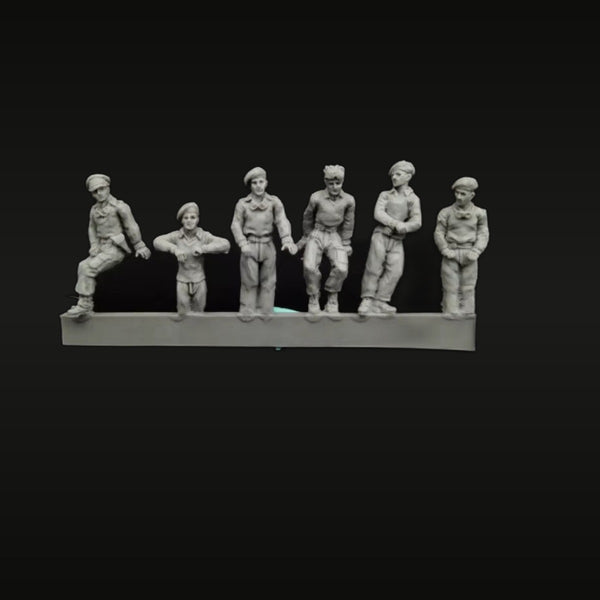 Civilian/Worker Mixed Group 6-Figure Set 1/72 Resin Kit