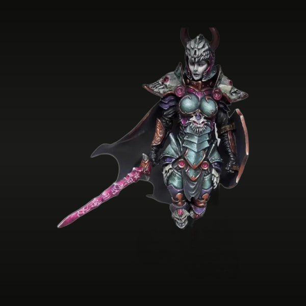 Fantasy Female Demon Warrior with Sword and Shield 75mm Resin Figure Kit