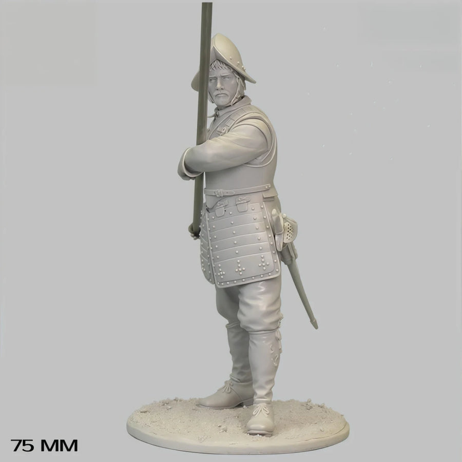 75Mm Resin Unpainted Model Kit, Military Theme, 17Th Century European Pikeman, Unassembled and Unpainted GK