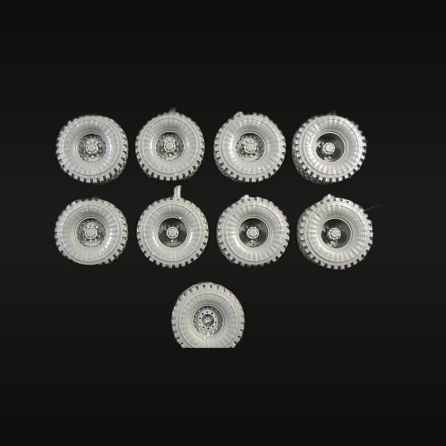 Large Scale Truck Wheel Set 1/35 Resin Accessory Kit - unpainted resin model kit