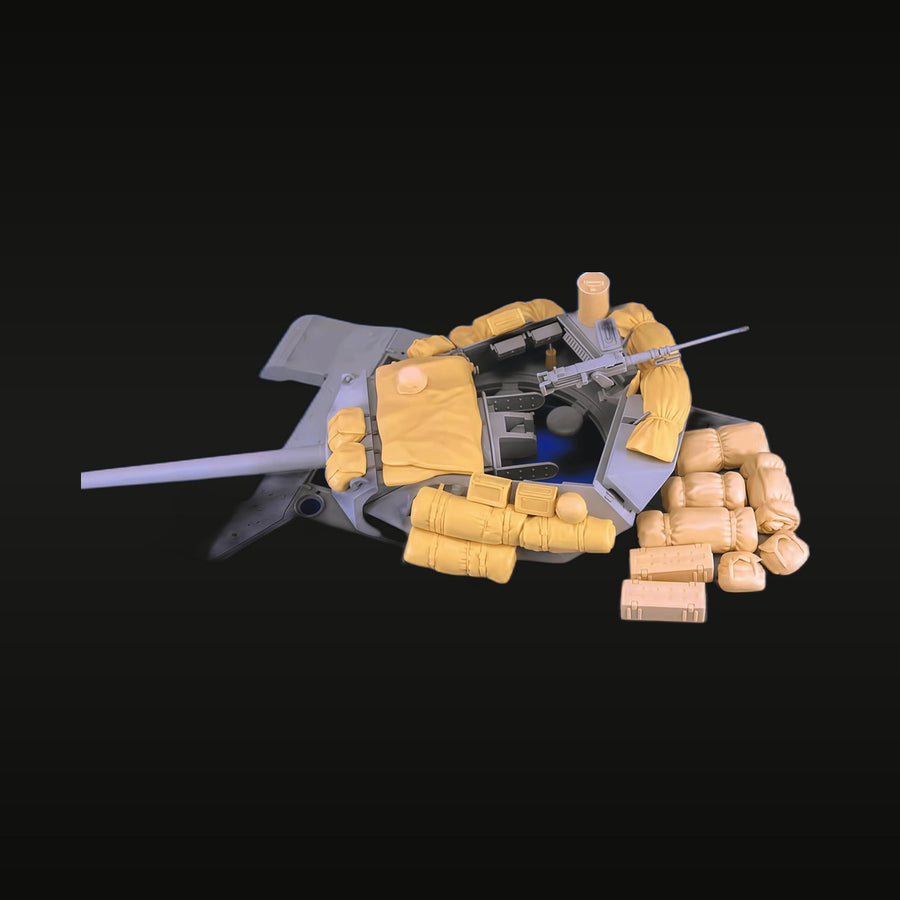 Sci-Fi Gunship/Speeder with Cargo Resin Diorama Accessory Set 1/35 - unpainted resin model kit