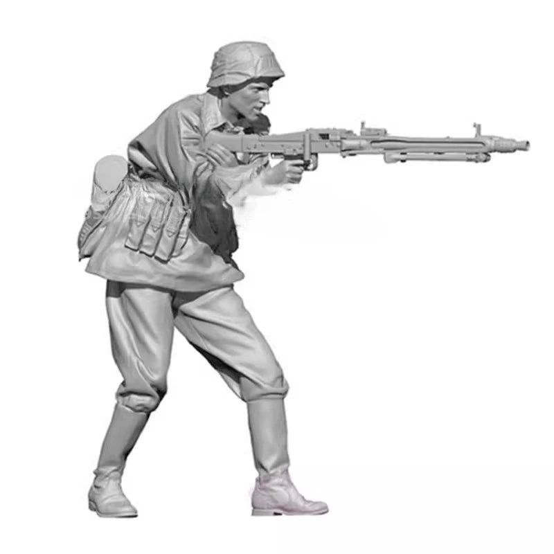 WWII German Infantry Squad with NCO Leader 1/35 Resin Figure Kit - resin model view 3