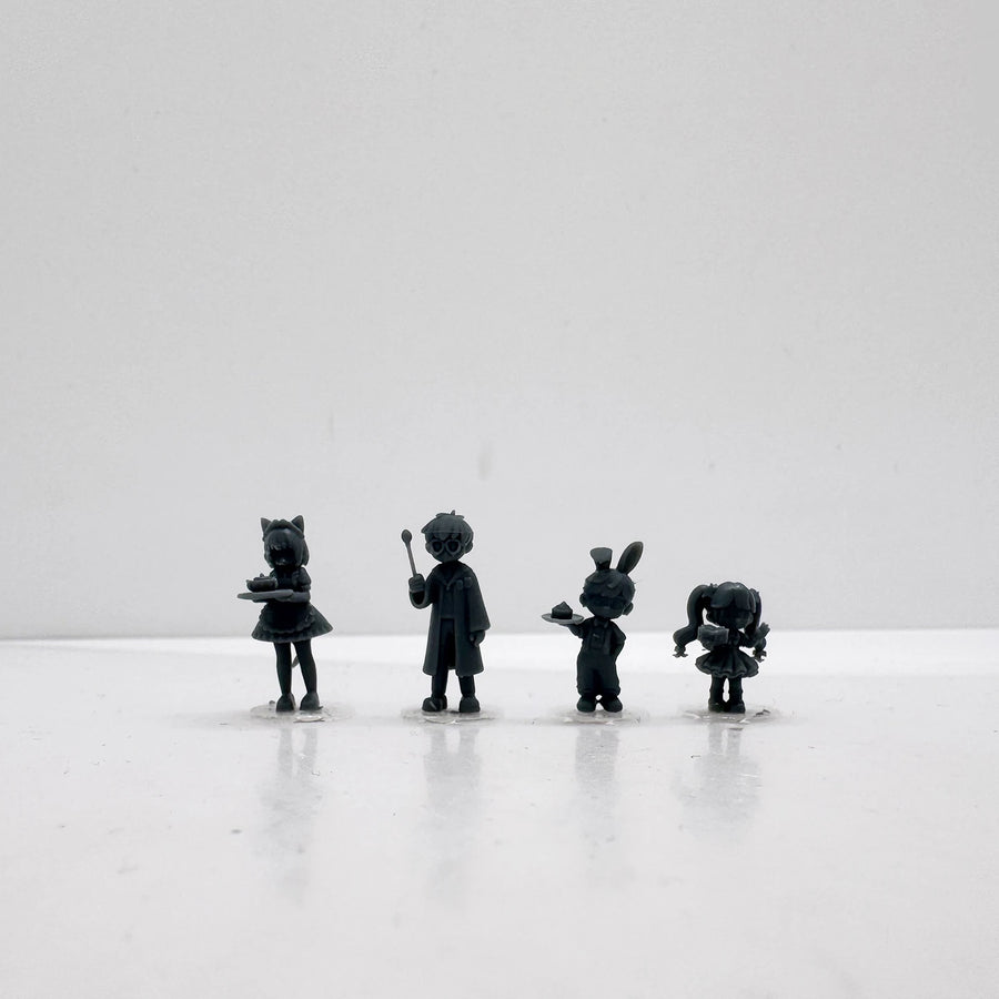 1/64 1/87 Magic Maid & Bunny Waiter Series - 3D Printed Cute Character Figurines, Anime-Style Desktop Decor Handheld