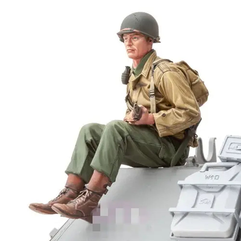 1/16 Resin Model Figure GK ，America Soldier Unassembled and Unpainted Kit