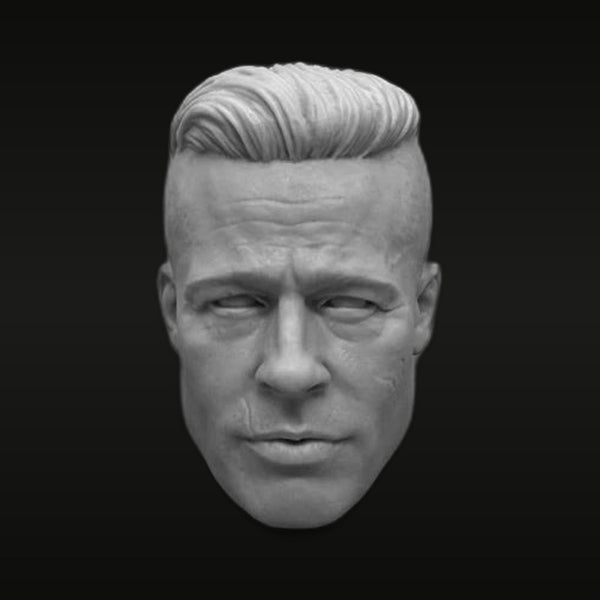 Male Character Head with Pompadour Hairstyle 1/6 Resin Bust Kit