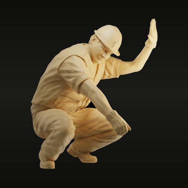 Modern Tire Repairman Worker 1/64 Resin Figure Kit