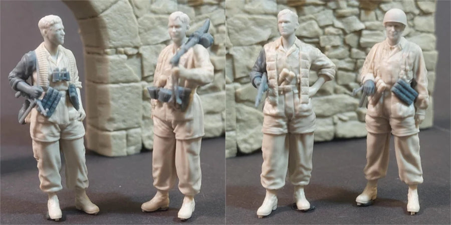 WWII US Infantry 2-Figure Set 1/35 Resin Kit - resin model view 3