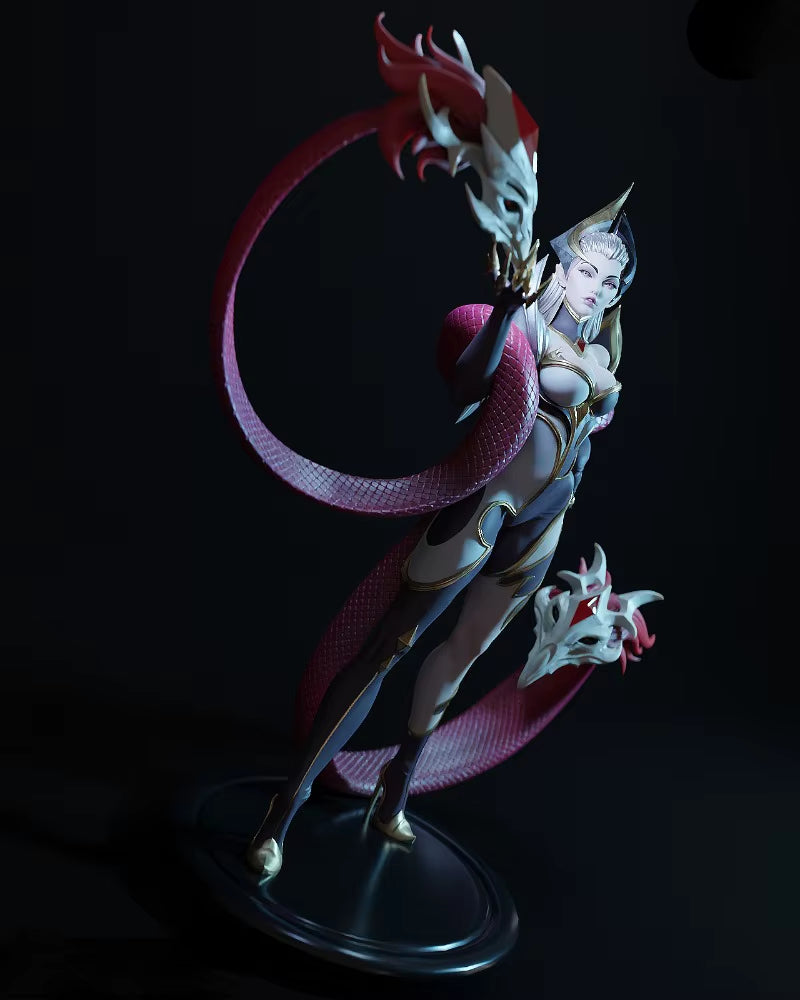Fantasy Female Sorceress Efflin with Dragon Wings 75mm Resin Bust Kit - resin model view 3