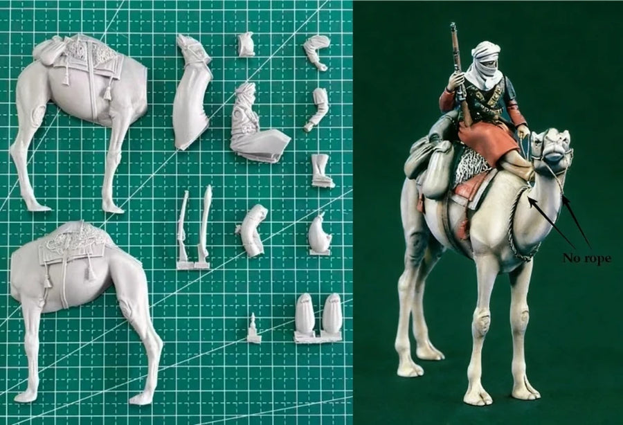 Middle Eastern Camel Rear Half with Ornate Saddle 1/35 Resin Kit - resin model view 2