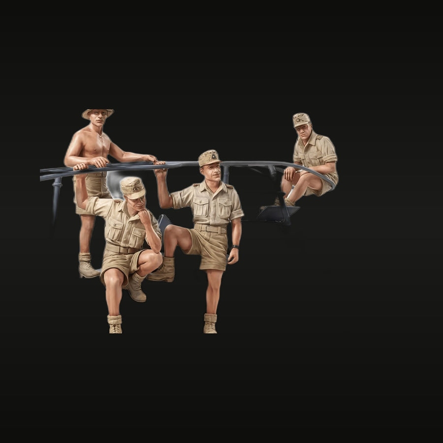 WWII British Tropical Infantry Carrying Beam 1/35 Resin Figure Set - unpainted resin model kit