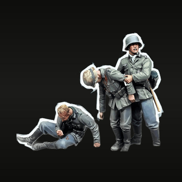 WWII German Wehrmacht Soldiers 2-Figure Set 1/35 Resin Kit