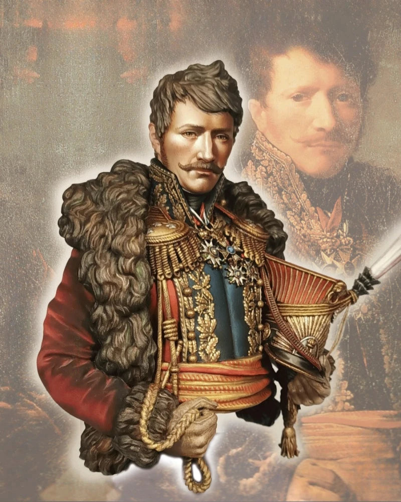 Napoleonic French Marshal Bust Multi-Part 75mm Resin Kit - resin model view 2