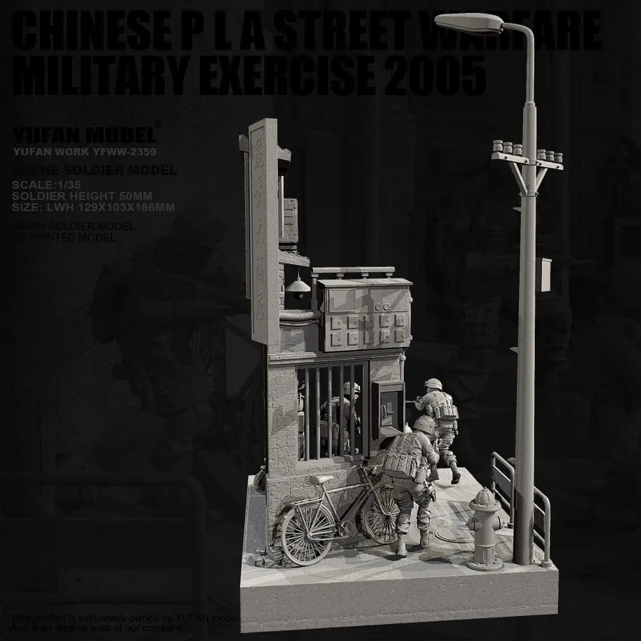 Modern Special Forces Urban Warfare with Asian Building 1/35 Resin Diorama Kit - resin model view 5
