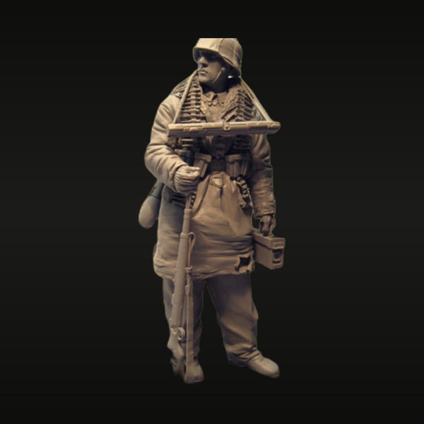 WWII German MG42 Gunner Winter Uniform Eastern Front 1/16 Resin Figure Kit