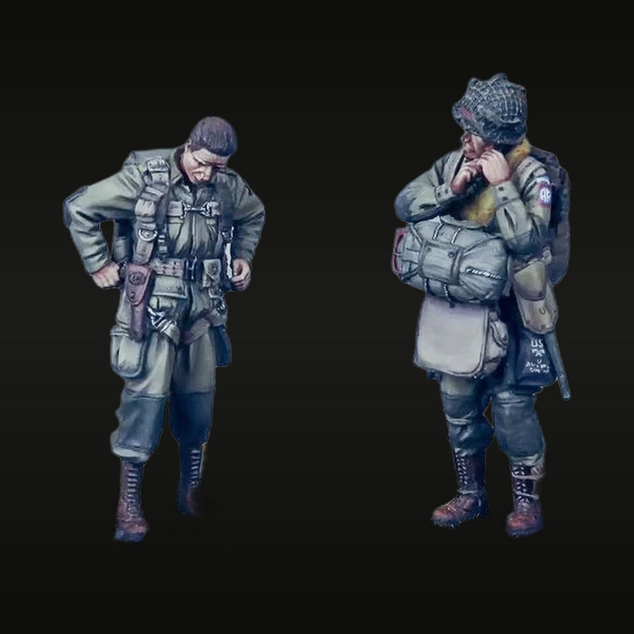 WWII US Paratroopers 82nd Airborne Division 1/35 Resin Figure Kit - unpainted resin model kit