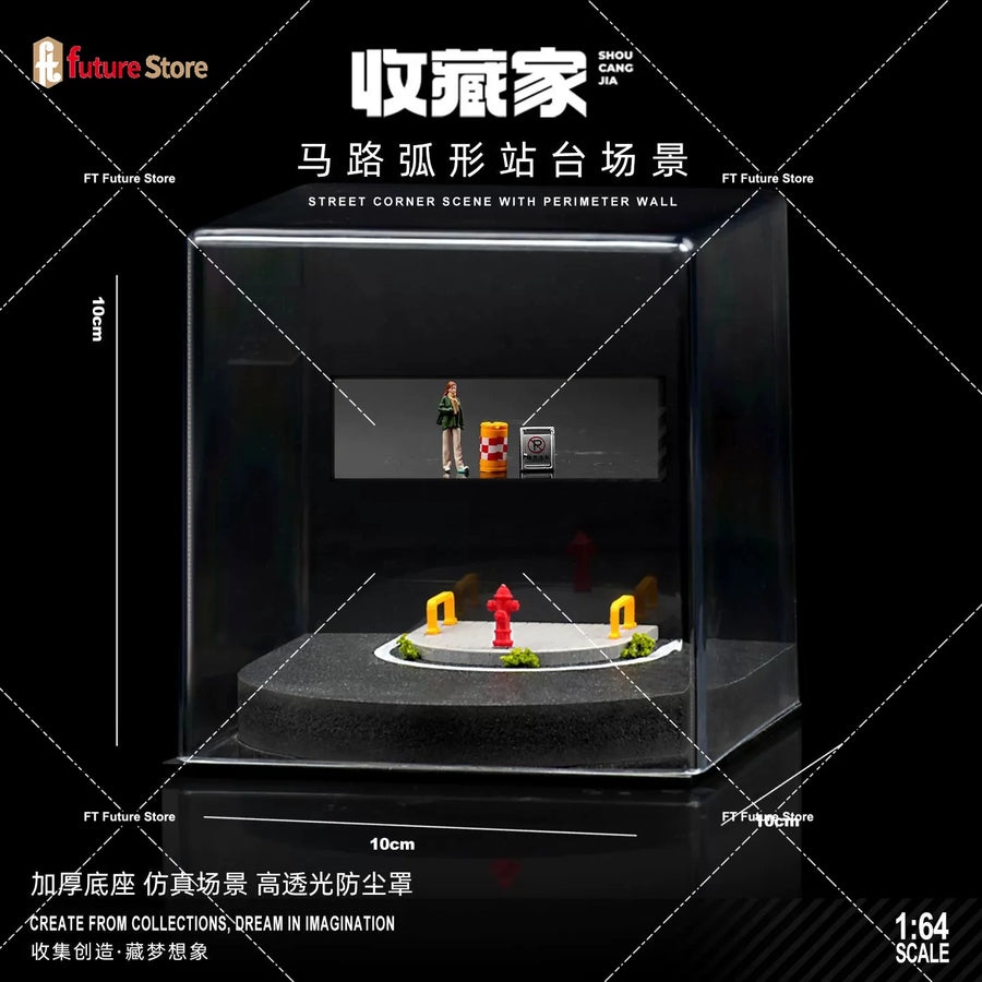 1/64 Curved Highway Streetscape City Street Building Miniature Scene View Decoration Display Mini Car Model Storage ﻿